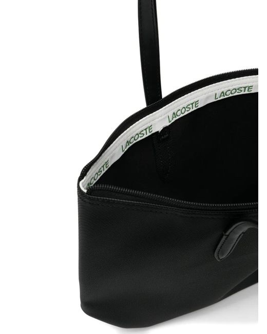 Lacoste Black Zipped Tote Bag