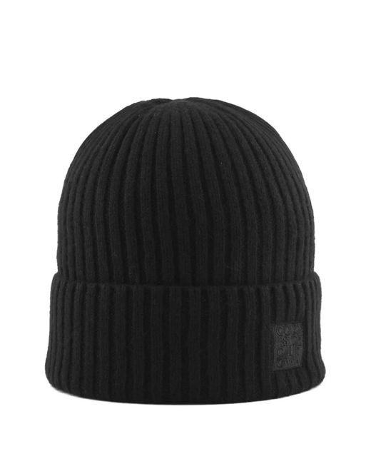 Colors Of California Black Ribbed Logo Beanie