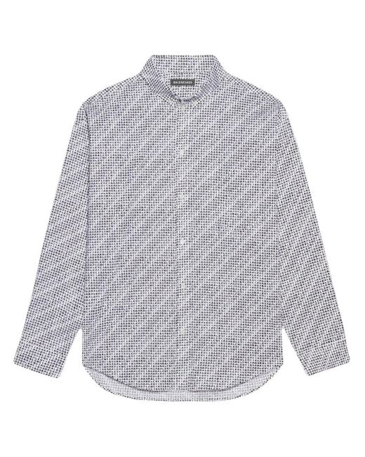 Balenciaga Hemd mit Logo-Print in Grau für Herren | Lyst DE