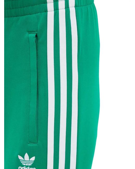 Adidas Green Three-Stripe Track Pants