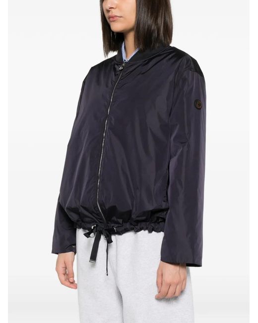 Save The Duck Blue Aisha Drawstring-Hem Bomber Jacket