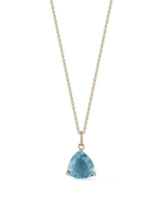 Mateo Blue 14Kt Topaz Pendant Necklace