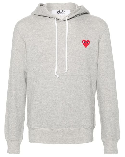 COMME DES GARÇONS PLAY White Cotton Hoodie