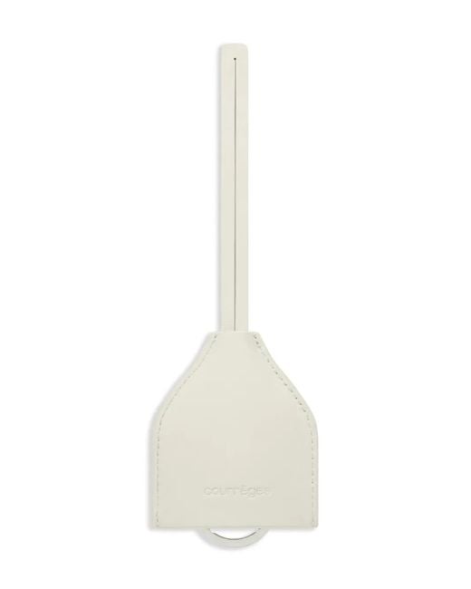 Courreges White Leather Keyring