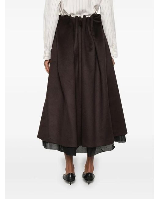 The Row Black Lamartine Midi Skirt
