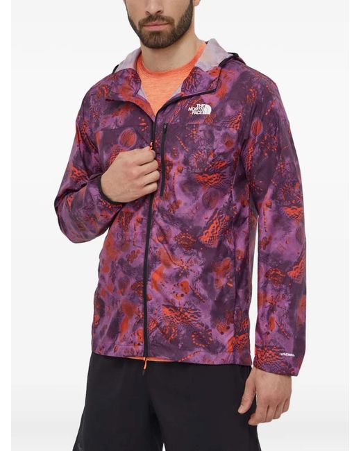 The North Face Purple Patterned Hooded Jacket for men