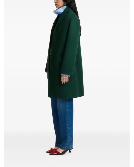 Marni Green Single-Breasted Coat