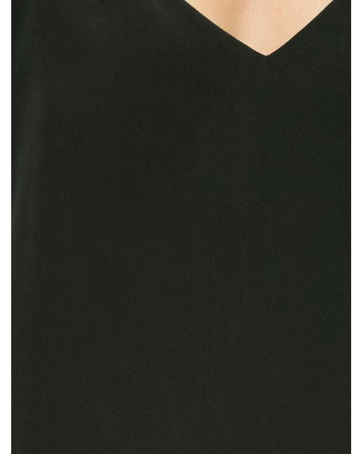 L'Agence Black V-Neck Top