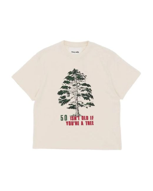 STORY mfg. Pink T-Shirt Mit Baum-Print
