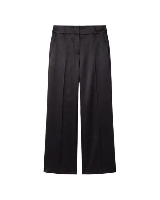 Reformation Black Gisele Satin Trousers