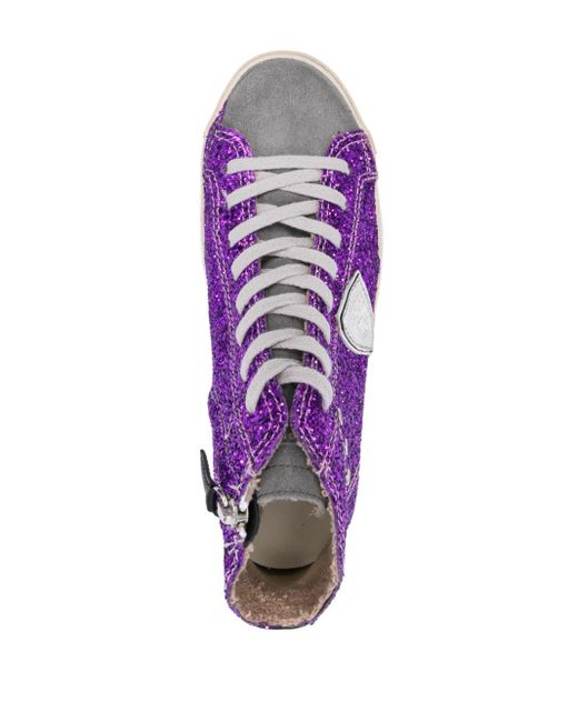 Philippe Model Purple Prsx High Sneakers