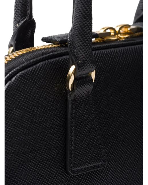 Prada Black Medium Saffiano Leather Tote Bag