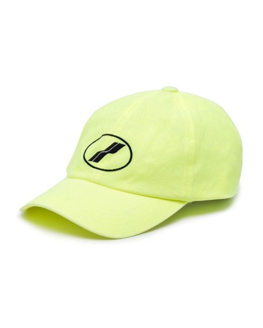we11done Green Logo-embroidered Cotton Cap for men