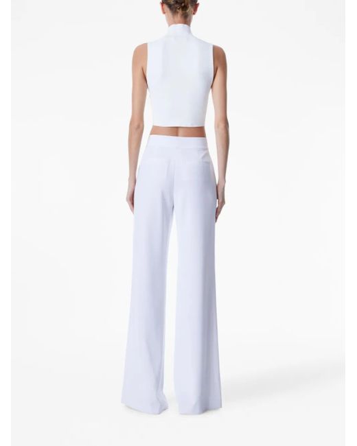 Pantaloni Dylan A Gamba Ampia di Alice + Olivia in White