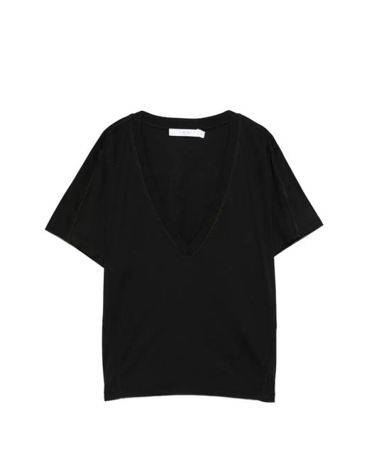 IRO Black V-Neck T-Shirt