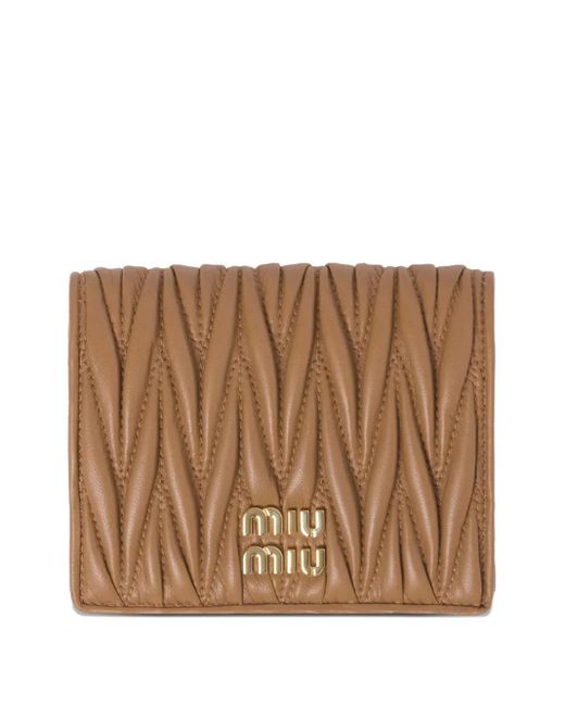 Miu Miu Brown Portemonnaie mit Matelassé-Steppung
