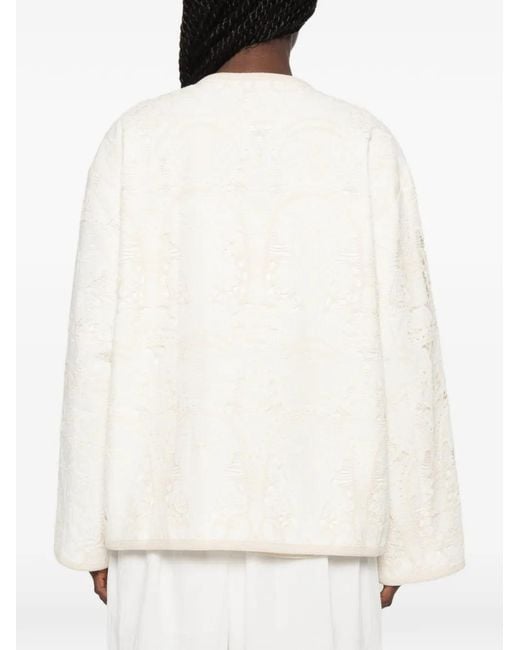Viktoria Chan White Lace-Embroidered Jacket