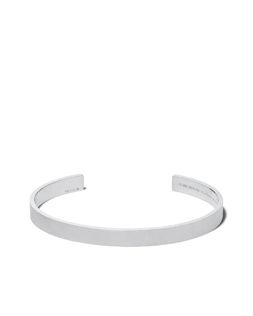 Le Gramme White 21 Grams Ribbon Bracelet