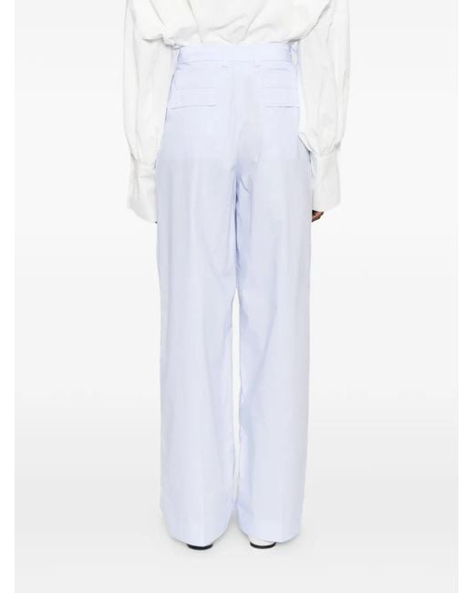Thelatest White Axel Pleat Trousers