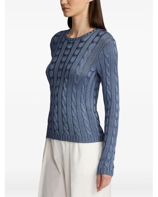 Ralph Lauren Blue Cable-Knit Sweater