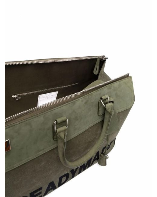 READYMADE Green Logo-Print Gym Bag