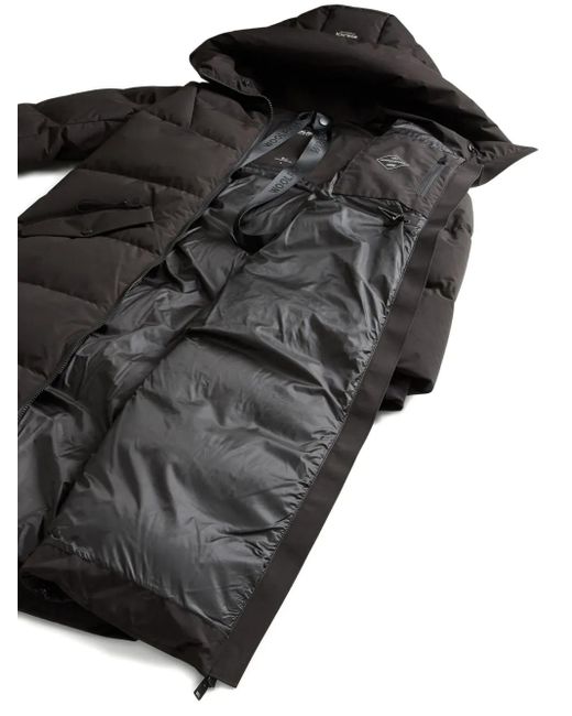 Woolrich Black Hooded Quilted Coat