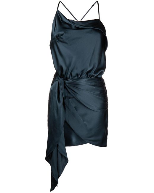 Michelle Mason Seide Minikleid aus Seide in Blau - Lyst