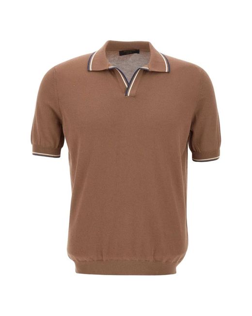 Gran Sasso Brown Short-Sleeve T-Shirt for men