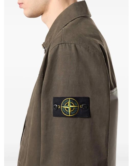 メンズ Stone Island Front-zip Jacket Brown