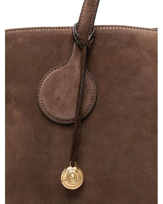 Liffner Brown Large Suede Tote Bag