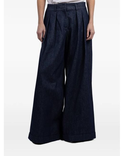 Franchise Blue Mila Wide-Leg Trousers