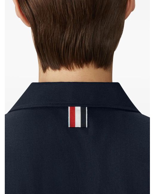 Thom Browne Blue Sleeveless Pleated Dress