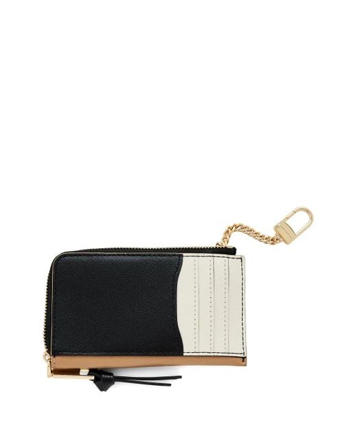 Marc Jacobs White Top Zip Chain Wallet