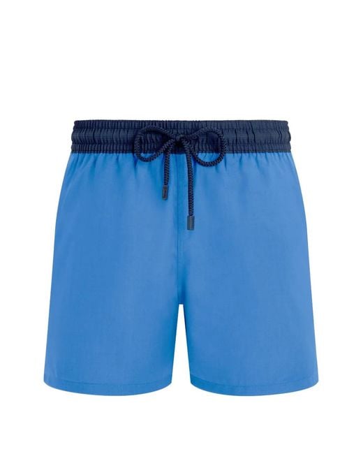 Vilebrequin Blue Drawstring Bicolor Swim Shorts for men