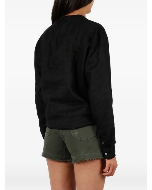 P.A.R.O.S.H. Black Embroidered Shirt