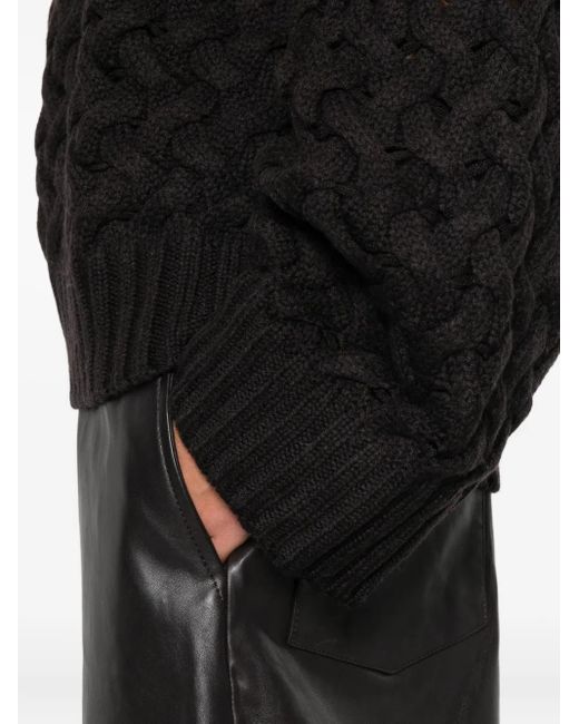 P.A.R.O.S.H. Opengebreide Coltrui in het Black
