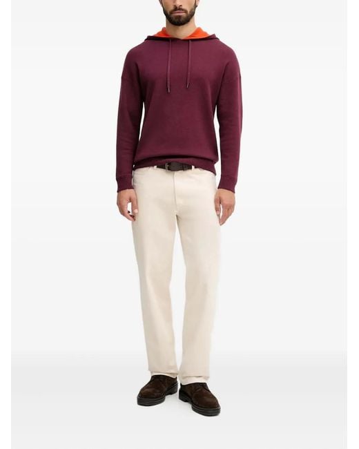 Benetton Red Drawstring Hoodie for men