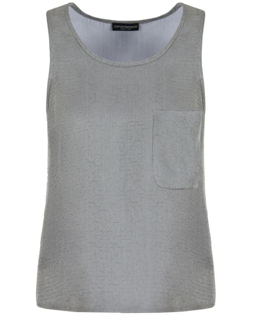 Emporio Armani Gray Tanktop Mit Geometrischem Muster