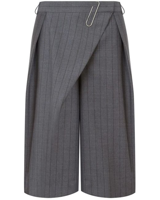 Moschino Gray Overlapping-Panel Shorts