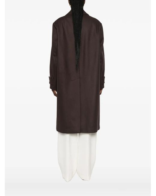 Barena Brown Button-Up Notched-Lapels Coat