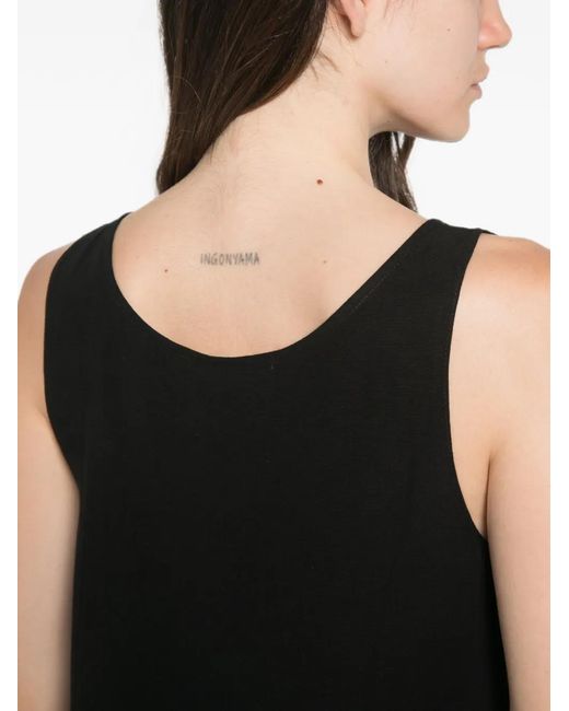 MOUTAKI Black Scoop-Neck Sleeveless Blouse