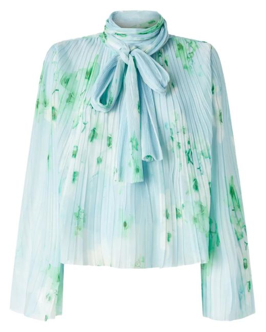 Pinko フローラル ブラウス Blue