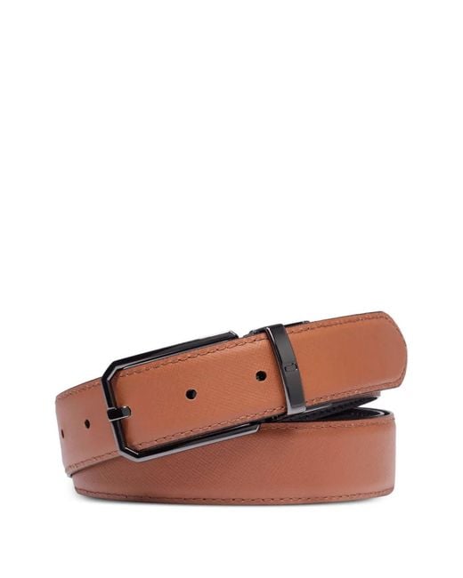 Lancel Brown Reversible Belt for men