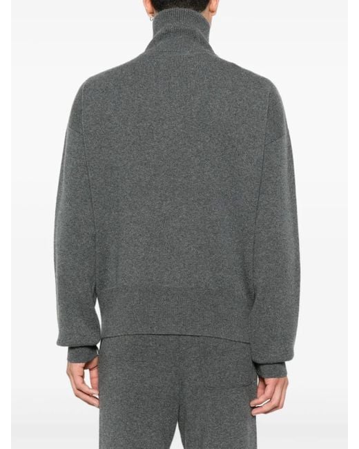 Extreme Cashmere ジップアップ カシミアカーディガン Gray