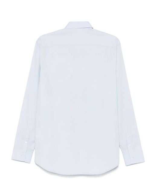 Karl Lagerfeld White Logo-Patch Shirt for men