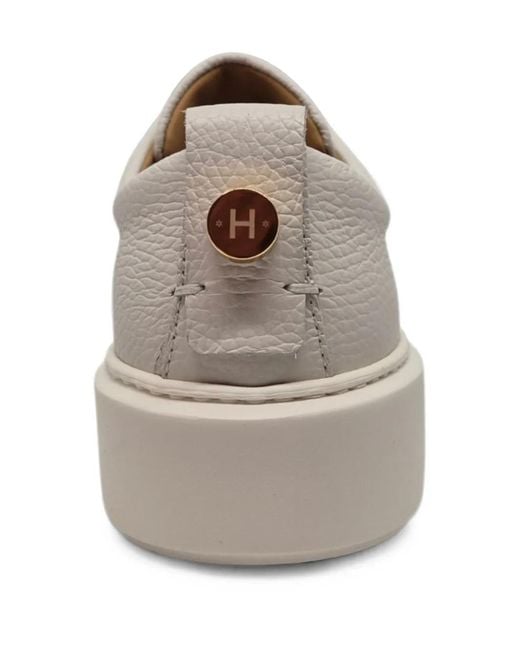Henderson Gray Pebble-Grain Sneakers
