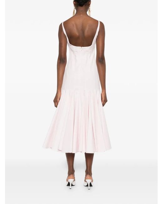 Jacquemus Pink A Line Midi Dress