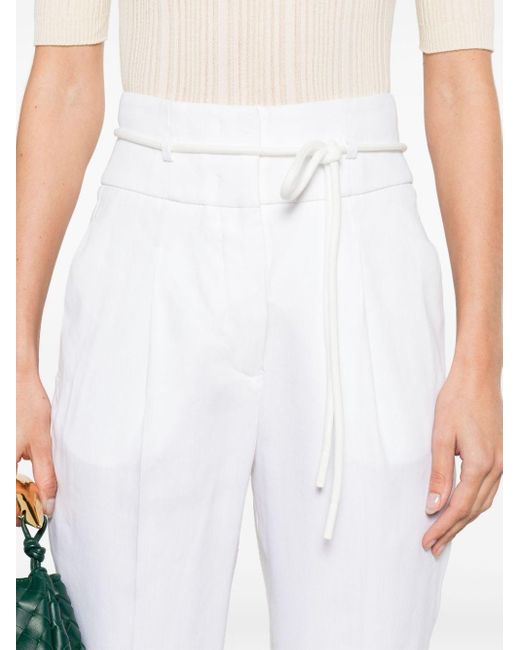 Pantalon court à détails de plis Peserico en coloris White