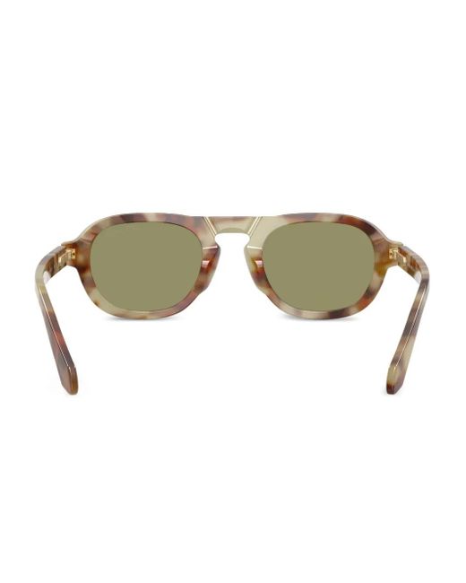Giorgio Armani Green Tortoiseshell Sunglasses for men