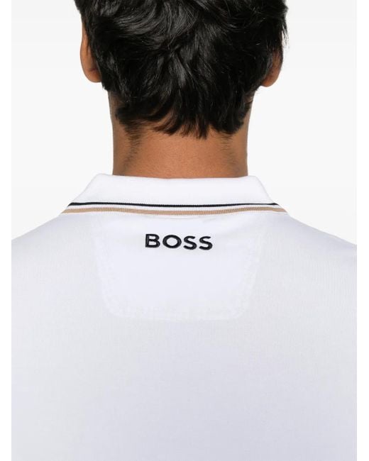 Boss White Paddy Pro Polo Shirt for men